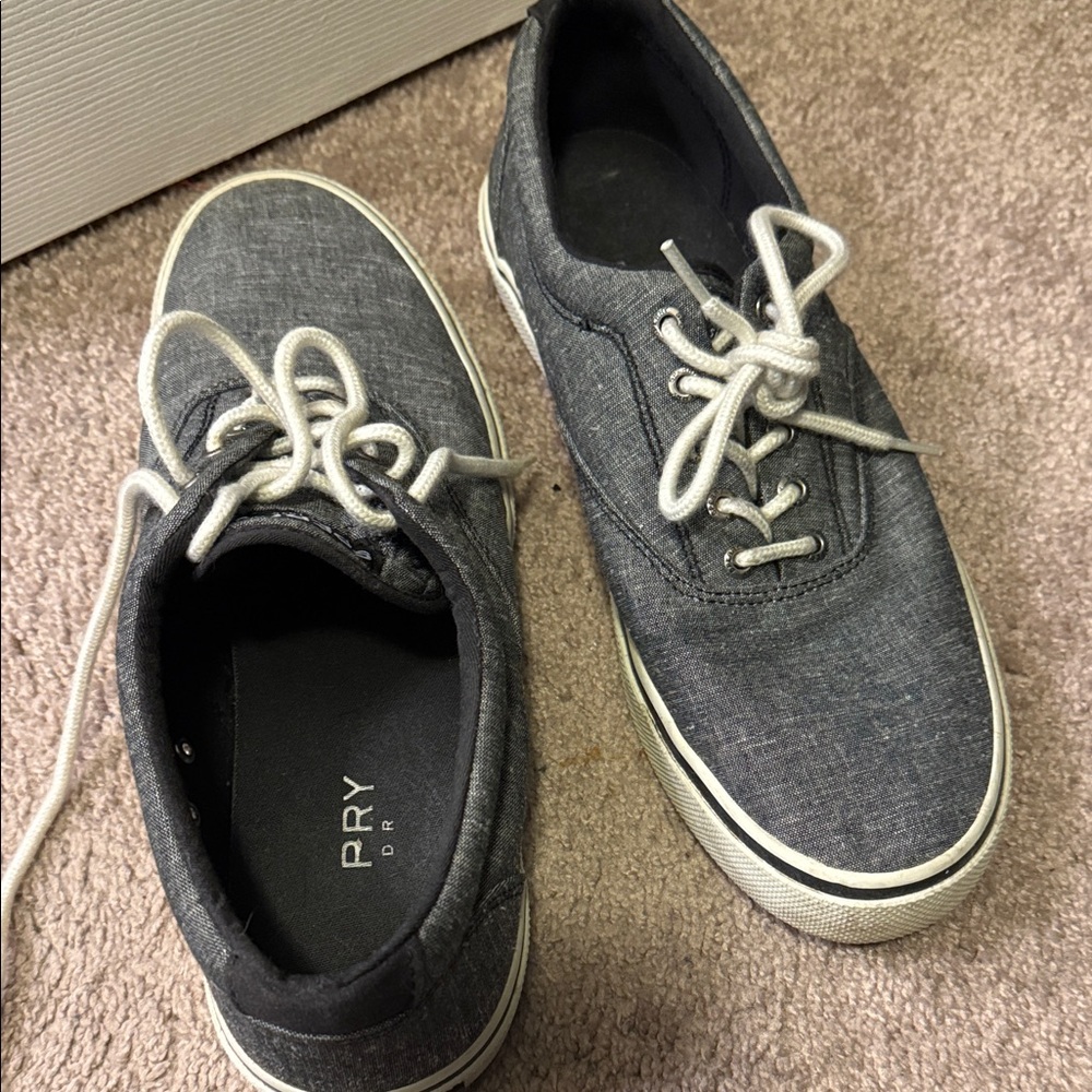 Sperry Gray Canvas Sneakers - Picture 4 of 7